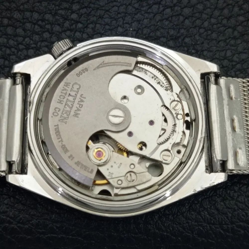 Vintage 1980 Citizen Automatic Mens Silver Watch W/daydate & Gold accents - Picture 9 of 10